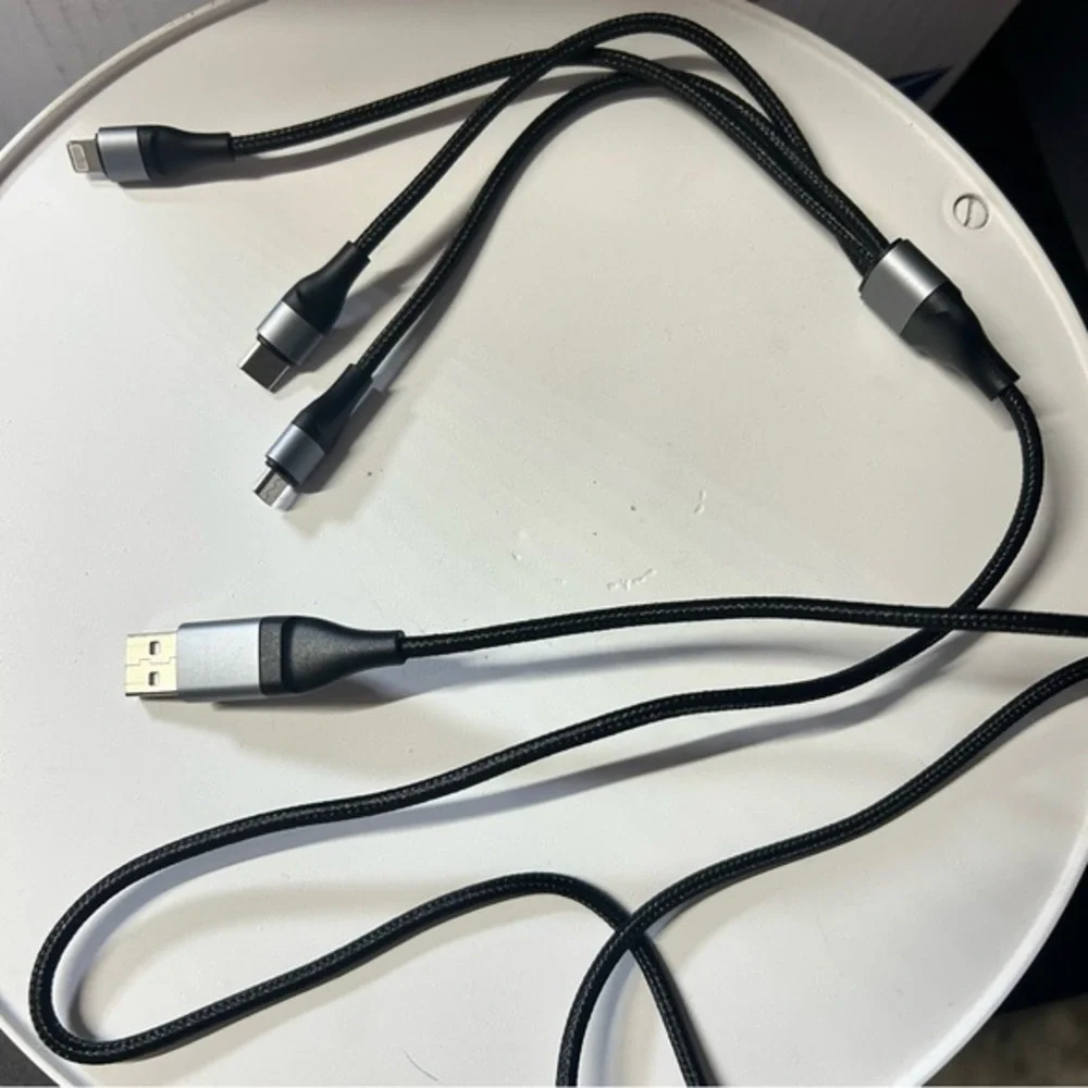 3’ Black USB & Type-C Multi-Connector 3-in-1 Charging‎ Cable